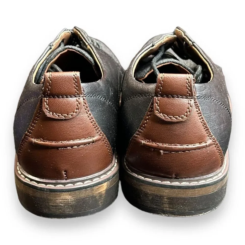 Madden Mens M-Dynamo Oxford Shoes‎ Black Denim Lace Up Round Toe Size 9